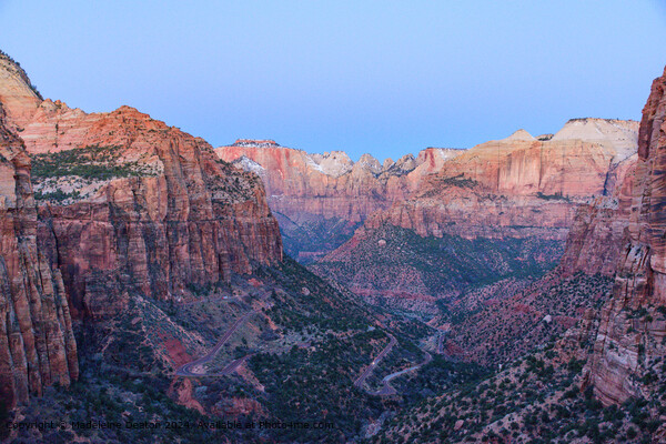 Scenic Sunrise View of the Epic Canyon in Zion Nat Picture Board by Madeleine Deaton