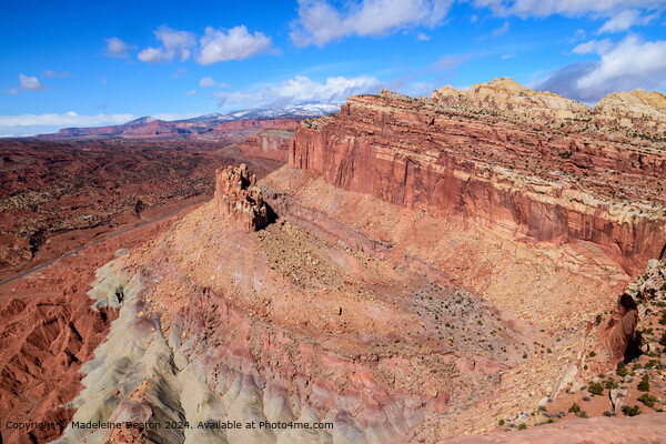Stunning Aerial View of The Castle Formation in Capitol Reef, Utah Picture Board by Madeleine Deaton