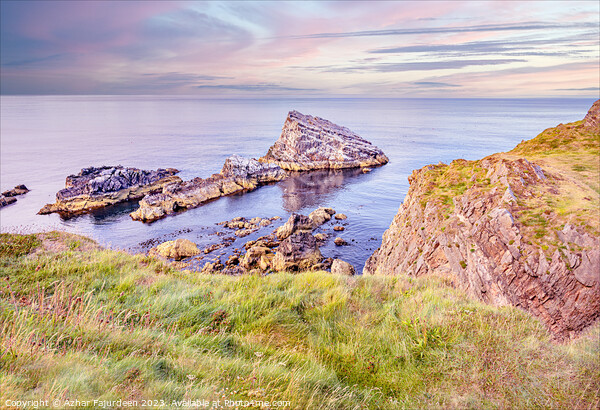 Rocky ocean view - Portknockie, Scotland Picture Board by Azhar Fajurdeen
