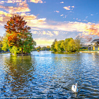 Buy canvas prints of Royal Windsor: Thames' Autumn Twilight by Azhar Fajurdeen