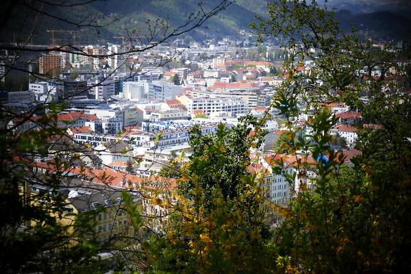 Graz view from the Schlossberg Picture Board by Paul Boizot