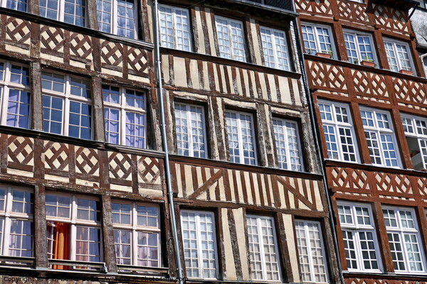 Medieval house fronts, Rennes  Picture Board by Paul Boizot