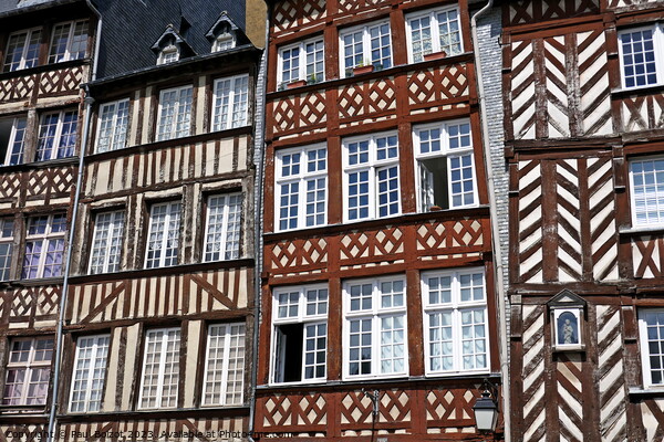Rennes Medieval buildings Picture Board by Paul Boizot