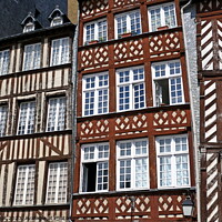 Buy canvas prints of Rennes Medieval buildings by Paul Boizot