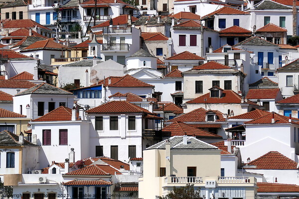 Houses and roofs, Skopelos 5 Picture Board by Paul Boizot