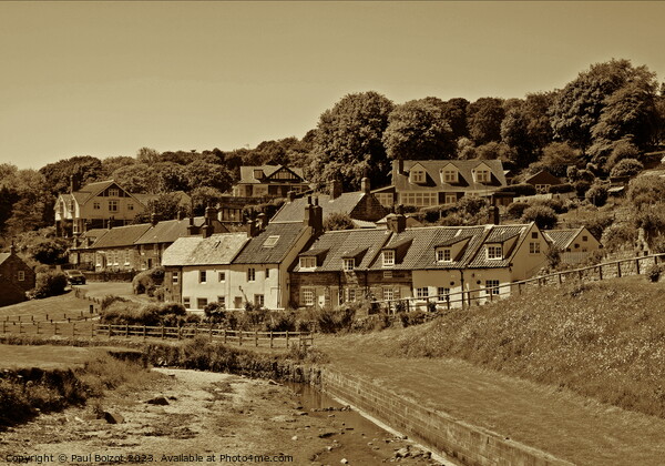 Sandsend, Yorkshire, sepia Picture Board by Paul Boizot