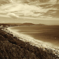 Buy canvas prints of Rhodes coast view, sepia by Paul Boizot