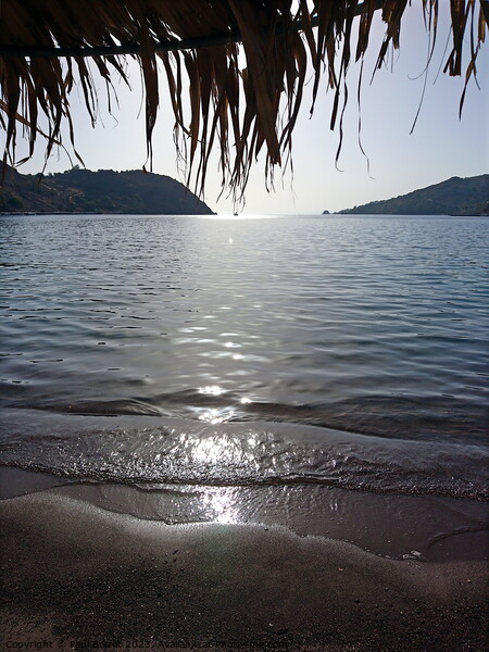 Skala beach view, Patmos Picture Board by Paul Boizot