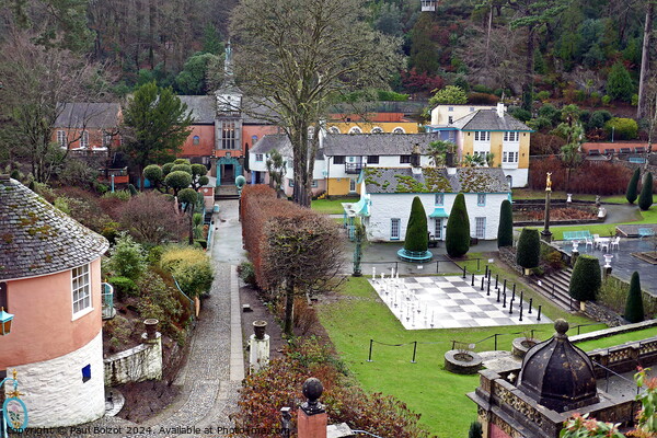 Portmeirion village 5 Picture Board by Paul Boizot