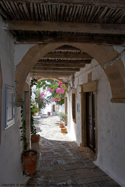 Chora covered passageway, Patmos Picture Board by Paul Boizot