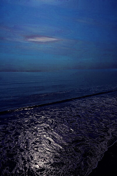 Filey beach sea view 2, dark edit Picture Board by Paul Boizot