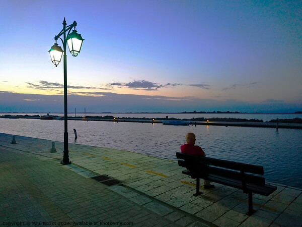 Man on bench, Lefkada Picture Board by Paul Boizot