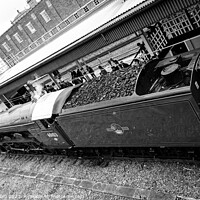 Buy canvas prints of Black and white Flying Scotsman by Paul Telford