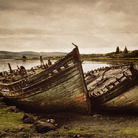 Buy canvas prints of Boat Ruins at Salen on Mull by Lesley Carruthers