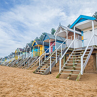 Buy canvas prints of Wells Beach Huts by Bryn Ditheridge
