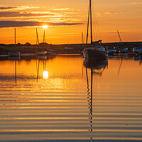 Buy canvas prints of Burnham Overy Staithe Rippled Sunrise by Bryn Ditheridge
