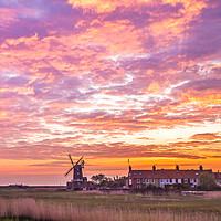 Buy canvas prints of Cley Windmill Sunrise  by Bryn Ditheridge