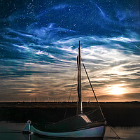 Buy canvas prints of Blakeney Moonrise by Bryn Ditheridge