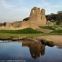 Buy canvas prints of Ogmore castle reflections  by Jonny Angle