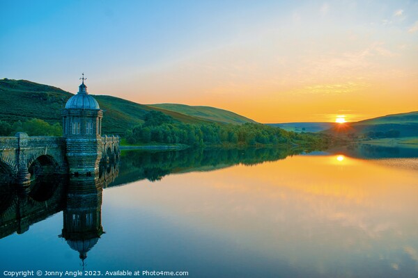 sunset over Craig Coch Dam  Picture Board by Jonny Angle