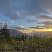 Buy canvas prints of Sunrise over Abercynafon valley on the Brecon Beac by Jonny Angle