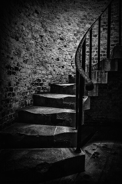 Stairs 1 Hurst Castle Picture Board by Alan Humphries