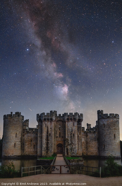Bodiam Castle at night Picture Board by Emil Andronic