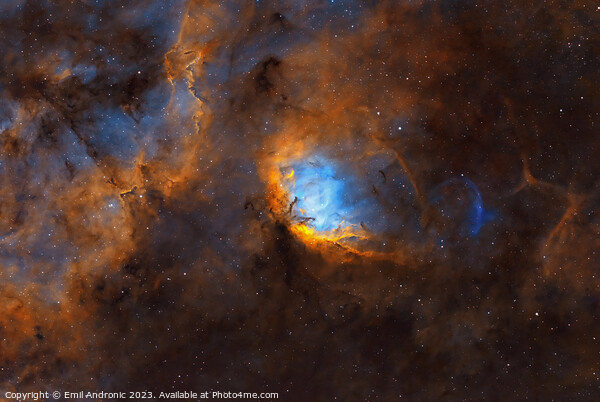 The Tulip nebula and the Cygnus X1 black hole Bow Shock Picture Board by Emil Andronic