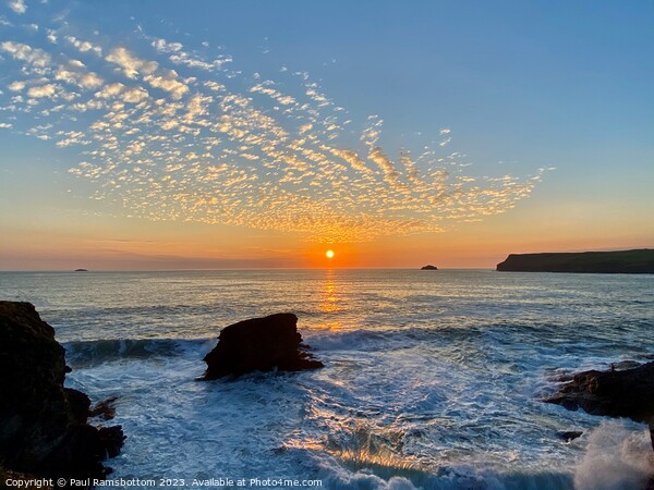 A sunset over Pentire Point Picture Board by Paul Ramsbottom