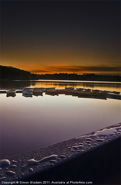 Dawn Droplets and Boats Picture Board by Simon Gladwin