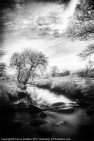 Rainy Day at Padley Gorge Picture Board by Simon Gladwin