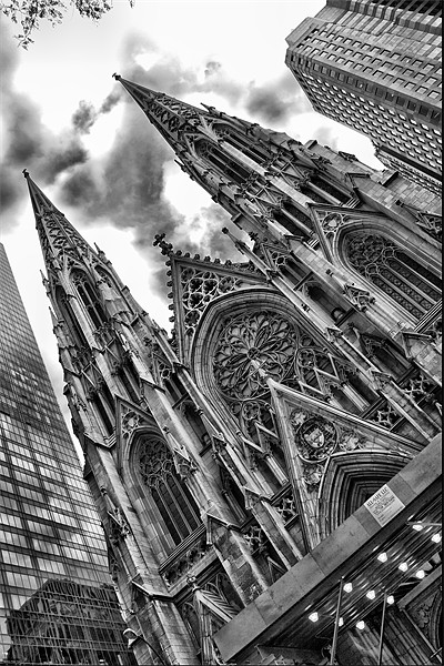 St Patricks Cathedral in Black and White Picture Board by Simon Gladwin
