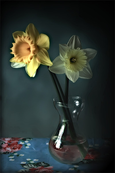 Daffs and Vase Picture Board by Simon Gladwin