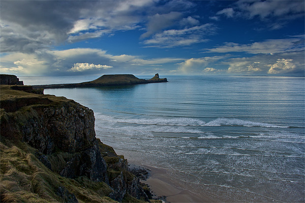 Worms Head, Gower Peninsula Picture Board by Simon Gladwin
