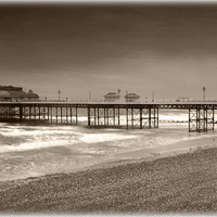 Buy canvas prints of Cromer Pier in Black and White by Simon Gladwin