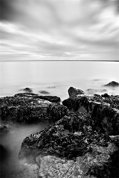 Totland Bay, Isle Of Wight, Black and White Picture Board by Simon Gladwin