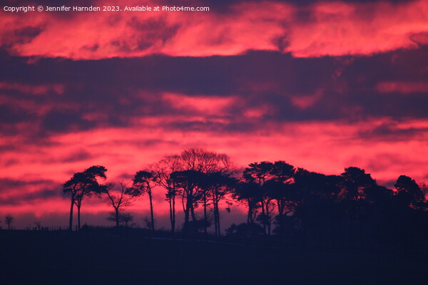 Sunset Fire Sky Picture Board by Jennifer Harnden