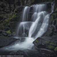 Buy canvas prints of Derbyshire Waterfall by Alex Calver