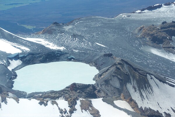 Lake at summit of Mount Ruapehu volcano, New Zealand Picture Board by Emma Robertson