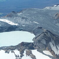 Buy canvas prints of Lake at summit of Mount Ruapehu volcano, New Zealand by Emma Robertson