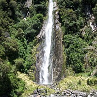 Buy canvas prints of Thunder Creek Falls, New Zealand by Emma Robertson