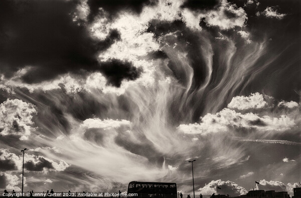 Sky Wisps, over a Double Decker Picture Board by Lenny Carter