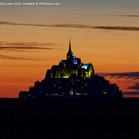 Buy canvas prints of Mont Saint Michel at Sunset by Justin Lowe