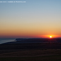 Buy canvas prints of Sun set over the Downs by Justin Lowe