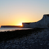 Buy canvas prints of Sunset Beach Birling Gap by Justin Lowe