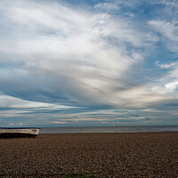 Buy canvas prints of Old fishing boat at Aldeburgh Beach by Justin Lowe