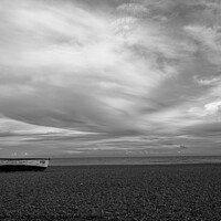 Buy canvas prints of fishing boat on the pebble beach at Aldeburgh by Justin Lowe