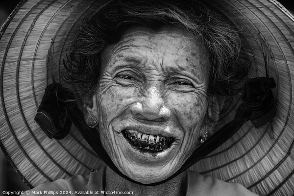 Smiling woman, Vietnam Picture Board by Mark Phillips
