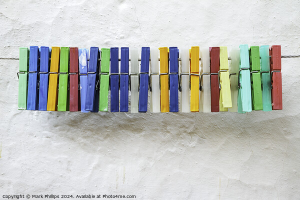 Clothes peg colours Picture Board by Mark Phillips