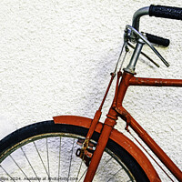 Buy canvas prints of Red bicycle by Mark Phillips